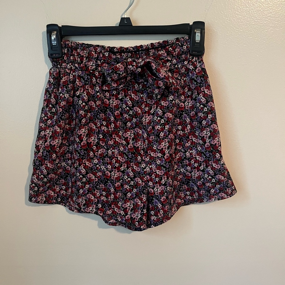 Soprano Floral Women's Shorts Elastic High Waist